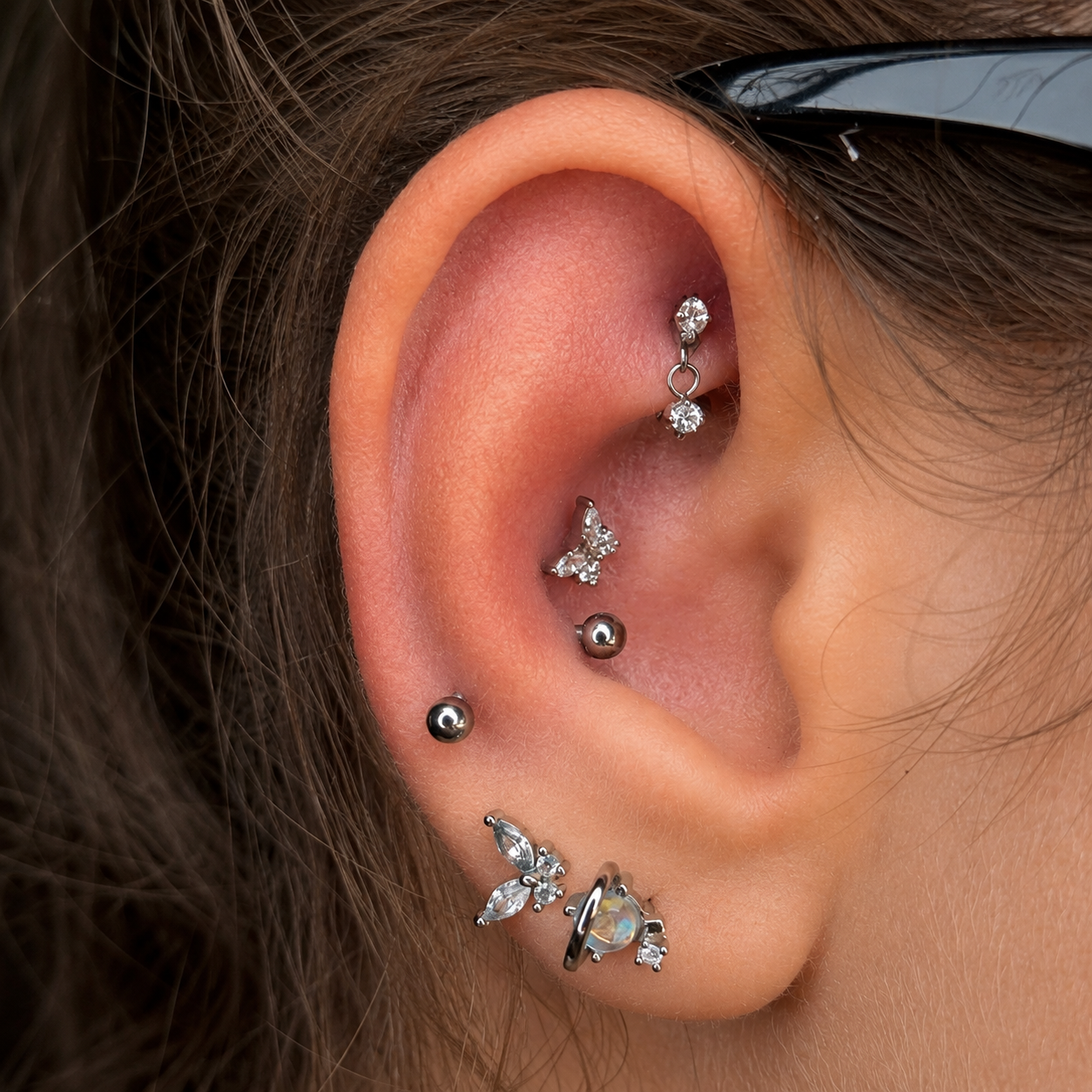 ELYSIA gioiello per piercing in titanio F136 con filettatura interna