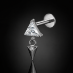 OBSIDIAN gioiello per piercing in titanio F136 con filettatura interna