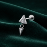 OBSIDIAN gioiello per piercing in titanio F136 con filettatura interna