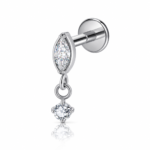 ELYSIA gioiello per piercing in titanio F136 con filettatura interna