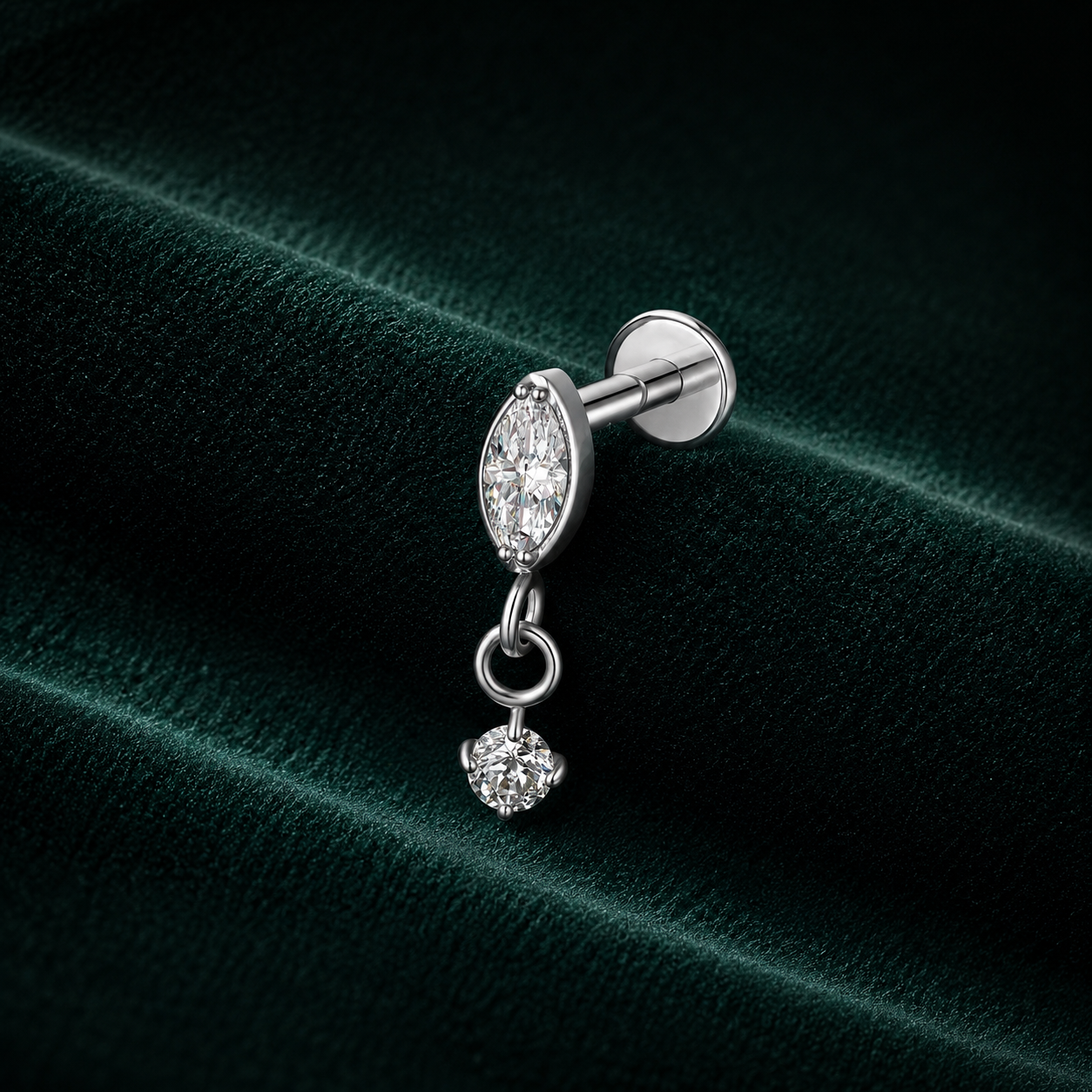 ELYSIA gioiello per piercing in titanio F136 con filettatura interna