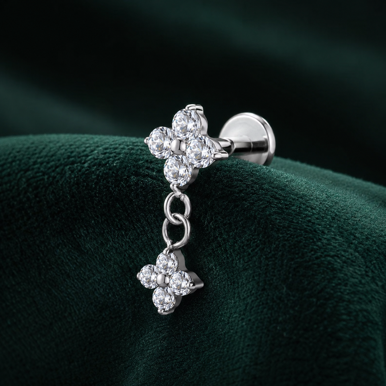 FLORIS gioiello per piercing in titanio F136 con filettatura interna