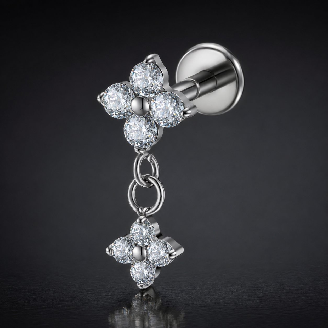 FLORIS gioiello per piercing in titanio F136 con filettatura interna