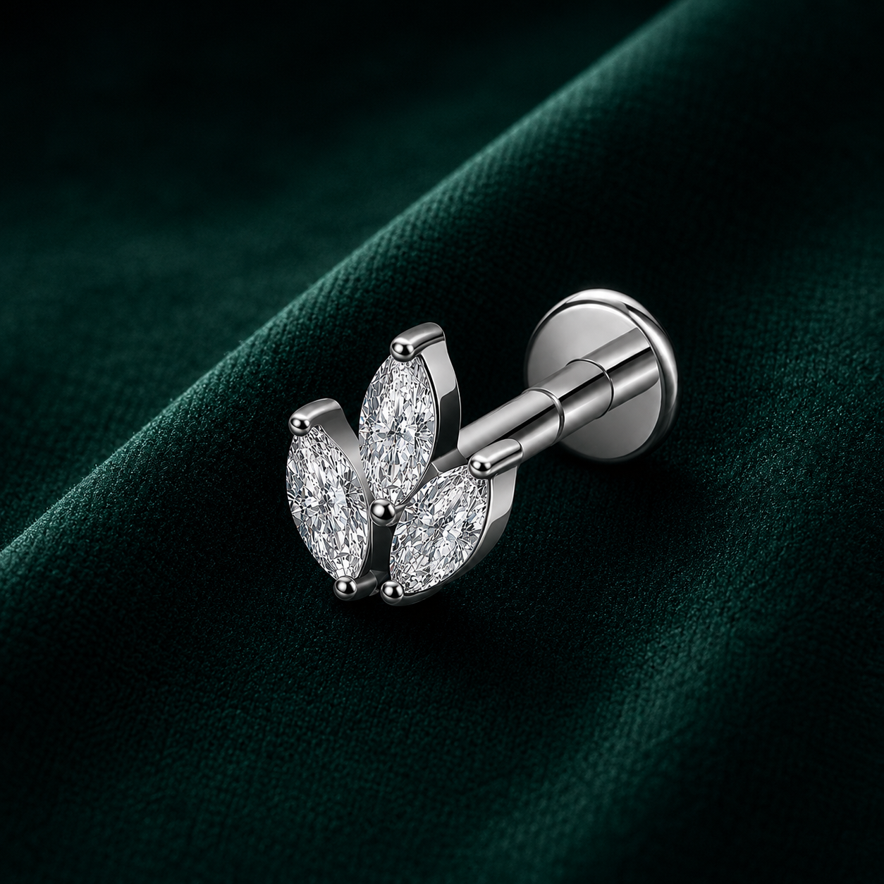 LOTUS gioiello per piercing in titanio F136 con filettatura interna