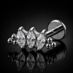 VESPER gioiello per piercing in titanio F136 con filettatura interna