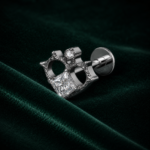 TIARA gioiello per piercing in titanio F136 con filettatura interna