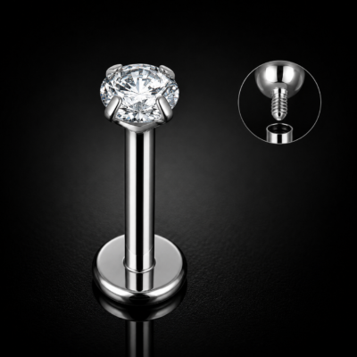 LUMEN gioiello per piercing in titanio F136 con filettatura interna