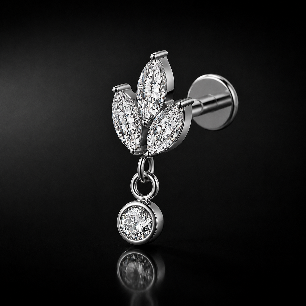 ARDEN gioiello per piercing in titanio F136 con filettatura interna